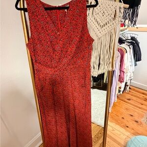 Eyeshadow Vibrant Red Floral jumpsuit
